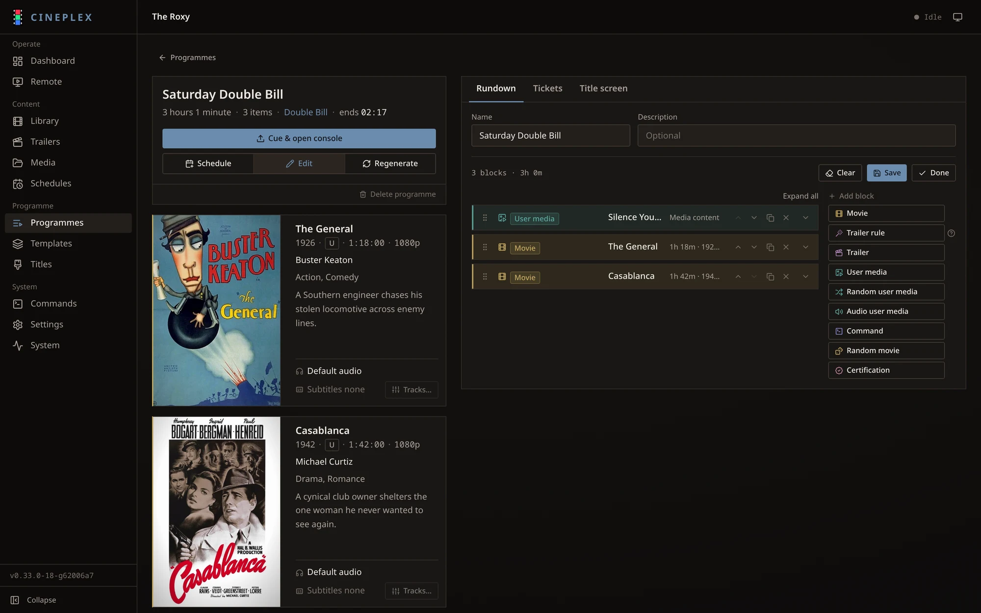 The programme editor